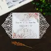 Cartão de Saudação Preto para Bênção de Casamento Transfronteiriço Cartão de Convite para Festa de Festival Cartão de Convite de Renda Cortado a Laser Em Estoque