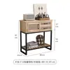 Gabinete de Almacenamiento Estilo Simple Transfronterizo Estante de Almacenamiento de Hierro Vintage Madera Maciza Gabinete de Entrada Pintado Gabinete de TV para Apartamento Pequeño