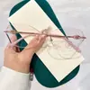 Gafas Sin Montura de Titanio Puro Xiaohongshu para Mujer con Miopía, Se Pueden Personalizar con Graduación, Gafas Sin Montura que Hacen que el Rostro Parezca Más Pequeño, Producto Terminado con Acabado Anti-Luz Azul