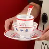 Série Boa Sorte: Louça de Melamina Estilo Chinês para Fondue, Pratos e Tigelas para Uso Comercial em Restaurantes de Carnes Assadas Especiais