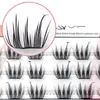 Cílios postiços de três fileiras segmentados em pequenas mechas estilo comic eye cílios de aglomerado único para autocolocação de iniciantes cílios de simulação natural