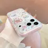Diseño de elefantito lindo, adecuado para funda de teléfono Apple 17, estilo sticker para iPhone 18 Pro, cobertura completa 15/16, borde morado, acabado mate, funda suave