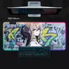 Fábrica Fonte Colorido RGB Graffiti Parede Fundo Menina-Temático Luminoso Mouse Pad Grande Teclado Pad Antiderrapante Mesa Mat