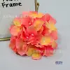 Simulación de 27 hortensias escena de boda pared de fondo arco arreglo floral corona de bricolaje ratán de hortensia decoración de mesa de postres