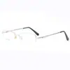 Gafas Danyang al por mayor Nuevo negocio Montura de gafas para hombre de media montura Montura de metal Montura de gafas de titanio con memoria ultraligera