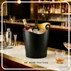 Balde de Champagne de Aço Inoxidável Estilo Europeu com Suporte de Luxo Modelo para Sala de Exposição Joalheria Bar Doméstico KTV Vinho Balde Vertical de Gelo