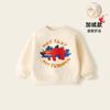 Ropa para niños Sudadera con forro polar para niño Otoño e Invierno Nueva sudadera de estilo occidental para niños Sudadera con estampado de dibujos animados para bebé Top informal de manga larga