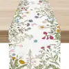 Caminho de Mesa Floral Fresco de Primavera Transfronteiriço para Casa, Restaurante, Sala de Estar, Mesa de Jantar, Decoração de Mesa para Festas Interna e Externa Toalha de Mesa