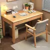 Escritorio de madera maciza sin materiales auxiliares, escritorio de oficina para adultos, escritorio simple para estudio y escritura de estudiantes en casa, mesa para computadora de escritorio