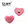 Botón de Corazón de Terciopelo de Color Decoración DIY Botón de Plástico Suéter Cárdigan Decoración Infantil Botón Infantil Accesorios de Ropa