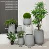 Mesa de fibra de vidro nórdica vaso ins shopping center floral casa cafeteria salão de exposições decoração suave piso decoração de planta verde