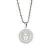Colgante de Collar de Acero de Titanio de Monstruo Femenino con Cabello de Serpiente Medusa a la Moda y Único Joyería con Símbolo de la Antigua Grecia Accesorio de Acero Inoxidable