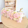 Parede de Flores de Rosa Simuladas 50cm Fileira de Flores Fundo de Casamento Decoração de Parede de Varanda Flor Artificial Fileira de Flores Simuladas Decoração