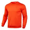 Moletom masculino transfronteiriço novo para primavera e outono, cor sólida, forrado com fleece, gola redonda, caimento solto, casual, esportivo, resistente, manga longa