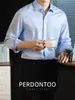 [Nivel 4.0 Dp Sin Planchar] Camisa de Negocios de Algodón Puro para Hombre, Camisa Blanca de Manga Larga, Transpirable para el Trabajo, Viajes de Negocios de Primavera y Otoño