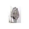Sudadera para Mujer Otoño/Invierno 2026 Nuevo Estilo Coreano Ins Tendencia Estilo Perezoso Bf Holgada Tallas Grandes Felpa Engrosada Chaqueta con Cremallera