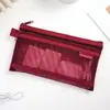 Bolsa de Almacenamiento de Malla Portátil para Cables de Datos y Auriculares, Bolsa Organizadora de Papelería para el Campus y Artículos Pequeños de Viaje