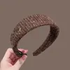 Diadema Dorada de Etiqueta de Ala Ancha para Mujer Otoño e Invierno 2026 Nuevo Estilo Diadema Alta para Lavarse la Cara, Accesorio para el Cabello Moderno y Elegante