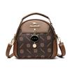 Bolsa Feminina para Celular de Grande Capacidade Multicamadas 2025 Nova Bolsa Transversal Fashion Versátil Bolsa Redonda Pequena Bolsa de Ombro de Couro Macio Moderna