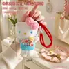 Lindo colgante de peluche con forma de gatito, llavero para estudiantes y parejas, decoración de mochila, regalo para niñas