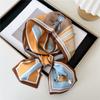 Boxer bufanda pequeña de cuatro estaciones para mujer bufanda delgada estrecha larga estilo coreano versátil traje camisa primavera y otoño bufanda decorativa delgada banda para el cabello