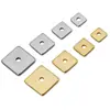 Contas Quadradas de Aço Inoxidável Contas Planas Cor 18K Contas Resistentes Pulseira DIY Colar Gaxeta Acessórios de Joias