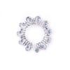 Anillos de pezón exquisitos superventas transfronterizos Acero inoxidable Forma de flor Anillos de pezón falsos Pinzas para pezones con pantalla de pavo real Joyería para piercing Tachones para pezones sin perforación