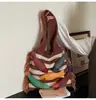 Bolso Cruzado Casual de Hombro Único Estilo Coreano para Mujer, Bolso Tote Versátil, Nuevo Modelo 2026, Bolso de Mano de Punto con Patrón de Peces de Gran Capacidad