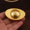 Lingote de oro metal rotatorio sólido lingote grande pieza de mano adornos para el hogar artesanías al por mayor adornos de descompresión