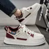 Zapatos de Hombre de Caña Baja con Cordones de Moda, Estilo Cuatro Estaciones, Zapatos Casuales para Estudiantes, Zapatos Deportivos Blancos, Tenis Nuevos con Bloques de Color