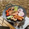 Panela Grelha de Ferro Fundido para Exterior Exportação para Japão e Coreia, Panela Grelha Portátil Antiaderente para Churrasco, Panela para Churrasco de Chapa de Ferro