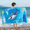 Toalla de baño infantil de microfibra con estampado de dibujos animados, fabricantes transfronterizos de toallas de playa de Amazon, toalla absorbente de secado rápido para natación