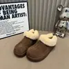 Zapatos Birkenstock Estilo Coreano Gu Yun con Forro de Felpa 2026 Estilo Nuevo Versátiles de Moda Casual Slip-on Persona Perezosa Zapatos de Algodón para Mujer