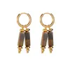 Pendientes Milad de Estilo Vintage Cilíndricos con Borlas Ins Celebridad de Internet Moda Europea y Americana Pendientes que No se Desvanecen Lujo Ligero Sensación de Alta Gama