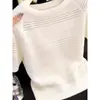 Camiseta de Verano para Mujer, Estilo Francés Inspirada en Chanel, Hueca Tridimensional, Tencel Delgado, Manga Corta, Holgada, Cuello Redondo, Tejido de Ganchillo, Algodón y Lino