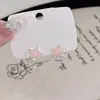 Colección de Pendientes de Hueso de Titanio Estilo Coreano, Pendientes de Lujo Ligero con Lazo para Mujer, Accesorios Sencillos para Orejas con Pasador de Plata S925
