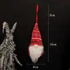 Suministros de Decoración Navideña Muñeco Hombre del Bosque de Lana Tejida Pequeño Colgante Muñeco sin Rostro Colgante para Decoración de Árbol de Navidad