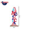 Día de la Independencia letras de madera de escritorio de piso de madera contrachapada Americano decoración 4 de julio decoración de mesa letrero celebración