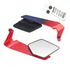 Espelho retrovisor de motocicleta transfronteiriço, refletor em forma de asa modificado para moto de rua e moto esportiva, espelho de ré com padrão artístico em liga de alumínio