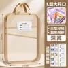 Bolsa de Clasificación de Temas en Forma de L, Bolsa Transparente Portátil para Documentos, Bolsa de Libros de Malla con Apertura Grande, Bolsa para Exámenes, Bolsa de Almacenamiento para Exámenes