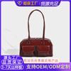 Bolsa Tote Personalizada Venta Caliente Transfronteriza Gran Capacidad Estilo Coreano para Mujer Hombro Axila Bolsa de Piel Encerada Doble Bolsa Casual Portátil