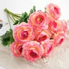 Arranjo de rosas artificiais para banquete de casamento paisagismo de salão flores artificiais piso de palco fileira de flores arranjo de flores de seda enfeites de flores artificiais
