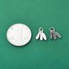 Colgante de pluma de plata esterlina S925, colgante pequeño deslizante, material para accesorios de plata, cuerda de hilo para pulsera DIY con texto.