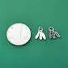Colgante de Pluma de Plata de Ley S925 Colgante Pequeño Pulsera DIY Pulsera Cuerda Trenzada Accesorios de Plata Material