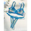 Conjunto de lencería sexy de encaje transparente dulce y popular directo de fábrica para mujer, sujetador con efecto push-up 26062