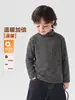 Camiseta interior de rayas estilo europeo derecho, top de invierno, ropa nueva cálida para niños, ropa de bebé, camiseta de manga larga de invierno