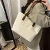 Bolsa Casual de Grande Capacidade para Mulheres 2025 Nova Bolsa Tote para Aula de Estudante Universitário Bolsa Grande Bolsa de Ombro Casual Fashion
