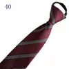Venta al por mayor del fabricante Corbatas Rojas con Cremallera para Hombres y Mujeres, Vestimenta Formal de Negocios para Novio, Boda Estilo Coreano Corbata Rayada Perezosa Sin Corbata