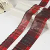 Xadrez Vintage Dente de Cão Renda DIY Scrunchie Grampo de Cabelo Roupas Roupas de Boneca Punho Babado Acabamento Acessórios Fita