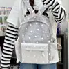 Mochila de Estilo Universitario con Lunares y Bloques de Color para Estudiantes Mujeres, Gran Capacidad, Ligera, Aspecto de Alta Calidad, Mochila Casual 2026
